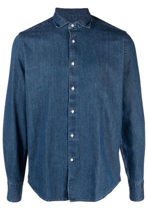 Deperlu spread-collar cotton shirt - Blue