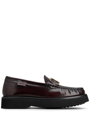 Tod's logo-buckle leather loafers - Brown