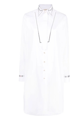Wales Bonner laser-cut shirt dress - White