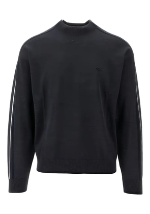 Emporio Armani stripe-detail sweater - Grey