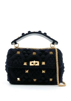 Valentino Garavani Rockstud knitted tote bag - Blue