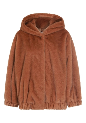 Antonelli hooded-elasticated coat - Brown