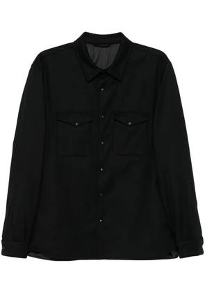 ERALDO virgin wool shirt jacket - Black