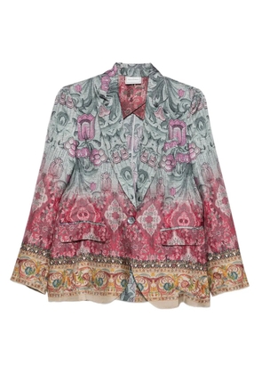 Pierre-Louis Mascia floral-print silk jacket - Blue