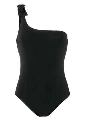 ZIMMERMANN bow embellished asymmetric swimsuit - Black