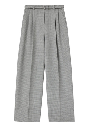 Jil Sander checked virgin-wool palazzo pants - Grey
