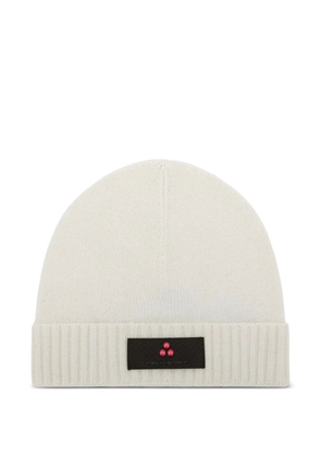 Peuterey Silli 05 logo beanie hat - Neutrals