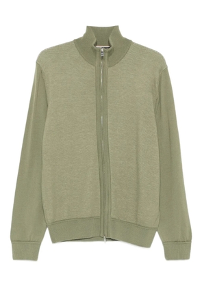 BOSS zip neck cardigan - Green