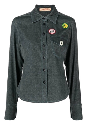 CORMIO Katy patch-detail denim shirt - Blue