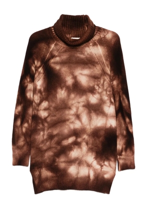 A.N.G.E.L.O. Vintage Upcycling tie-dye roll-neck sweater - Brown