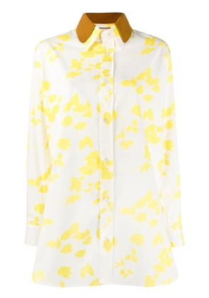 Plan C leaf print shirt - White