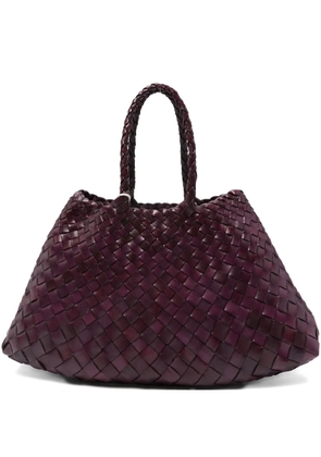 DRAGON DIFFUSION small Santa Croce woven tote bag - Purple