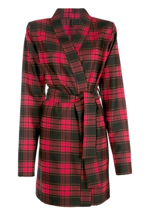 UNRAVEL PROJECT plaid belted coat - Red
