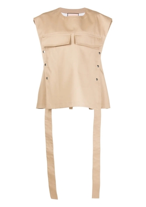Plan C oversized utility vest - Neutrals