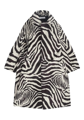 Duran Lantink zebra-print sculptured coat - White