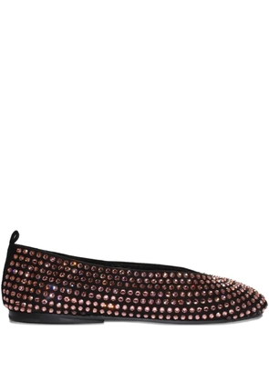 La-Rose crystal-embellished ballet flats - Black