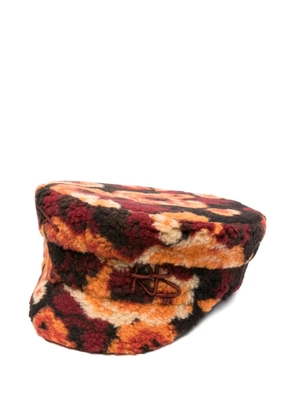 Ruslan Baginskiy patterned baker boy hat - Orange