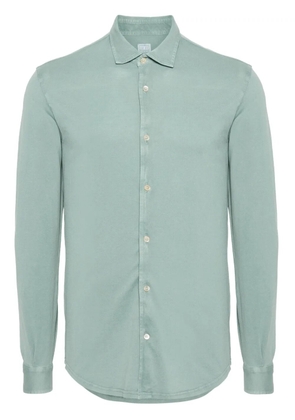 Fedeli piqué cotton shirt - Blue