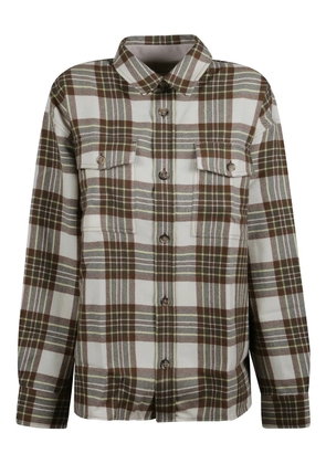 AMI Paris pocket check-pattern shirt - Neutrals