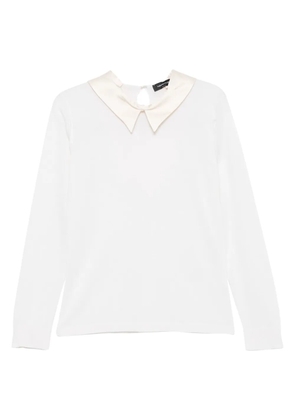 Fabiana Filippi classic-collar sweater - 25 WHITE