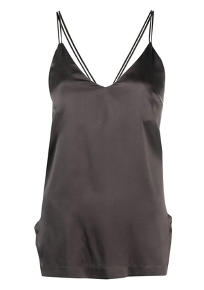 Alysi satin silk top - Grey