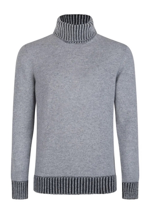 Gran Sasso ribbed-rollneck sweater - Grey