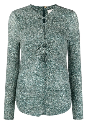 ISABEL MARANT Joneli animal-print top - Blue