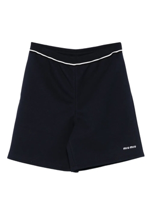 Miu Miu elastic-waistband shorts - Blue