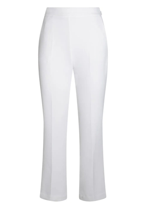 Elisabetta Franchi logo-plaque cropped trousers - White