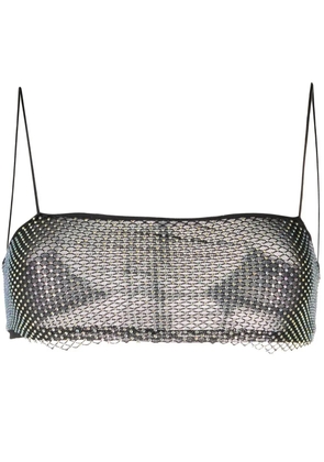 ROTATE BIRGER CHRISTENSEN strappy crystal-embellished crop-top - Black