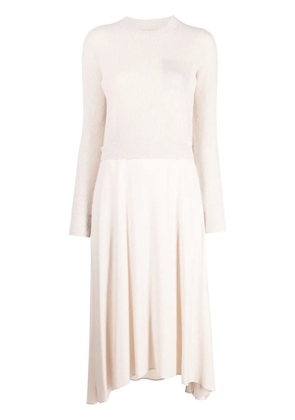 Peserico contrasting-stitch knitted midi dress - Pink