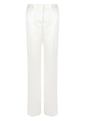 TOM FORD satin-trim trousers - White