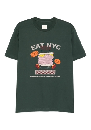 Emporio Armani graphic-print cotton T-shirt - Green