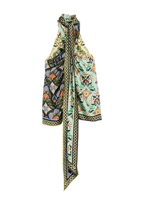 ALEMAIS geometric-pattern blouse - Blue