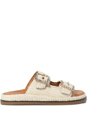 ALIBI Gretta raffia sandals - Neutrals