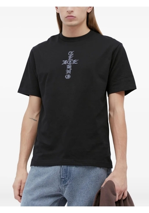 ICE & TECHNO cross logo-print T-shirt - Black