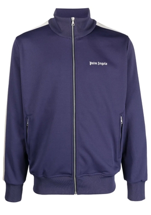 Palm Angels logo-print stripe-detail track jacket - Blue