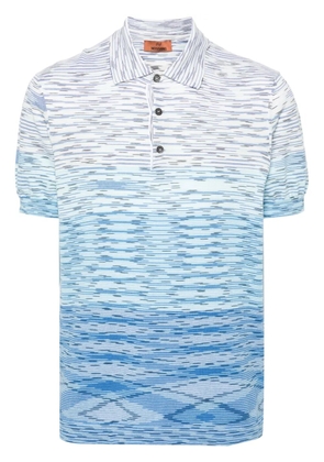 Missoni slub cotton polo shirt - Blue