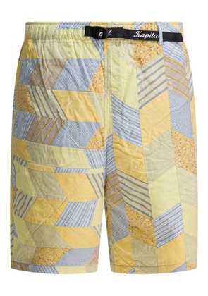 KAPITAL patchwork buckle shorts - Yellow
