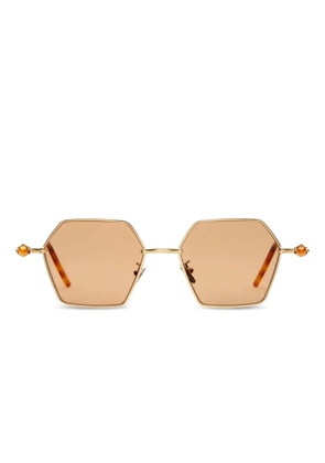 Kuboraum geometric-frame sunglasses - Gold