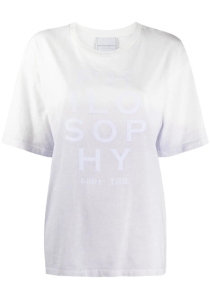 Philosophy Di Lorenzo Serafini logo-print ombré T-shirt - White