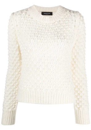 Fabiana Filippi open-knit long-sleeve jumper - White