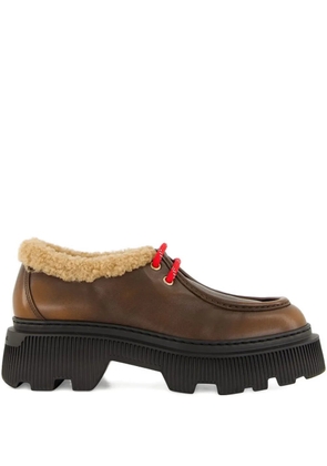 Santoni leather derby shoes - Brown