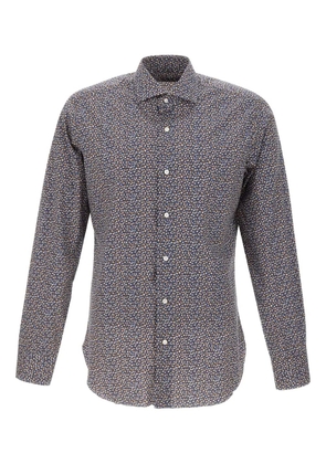 Barba micro-optical pattern shirt - Grey