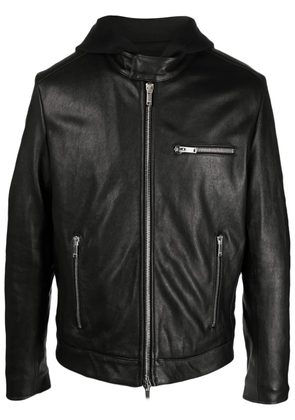 DONDUP zip-up leather jacket - Black