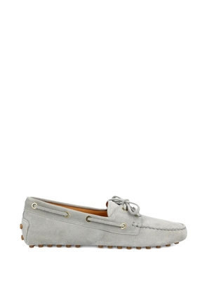 Tod's tie detail flat loafers - Grey