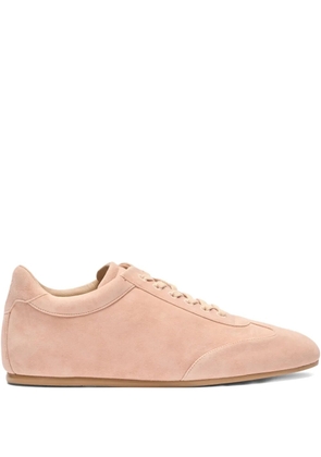 Stuart Weitzman Cruz suede lace-up sneakers - Neutrals