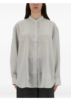 Studio Nicholson stripe collarless top - Grey