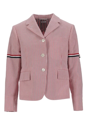 Thom Browne striped-pattern blazer - Red
