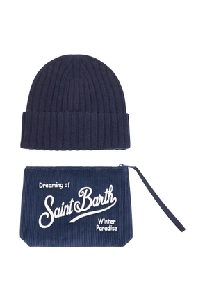 MC2 Saint Barth embroidered beanie pouch (set of two) - Blue